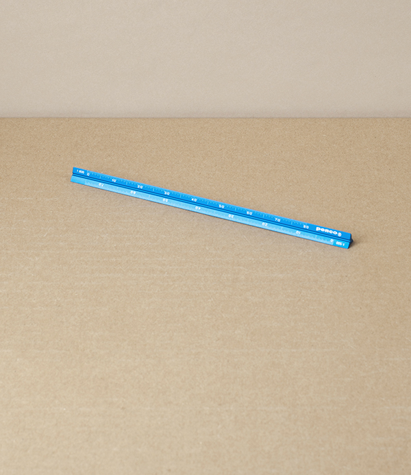 Japanese Aluminium Drafting Scale, Blue