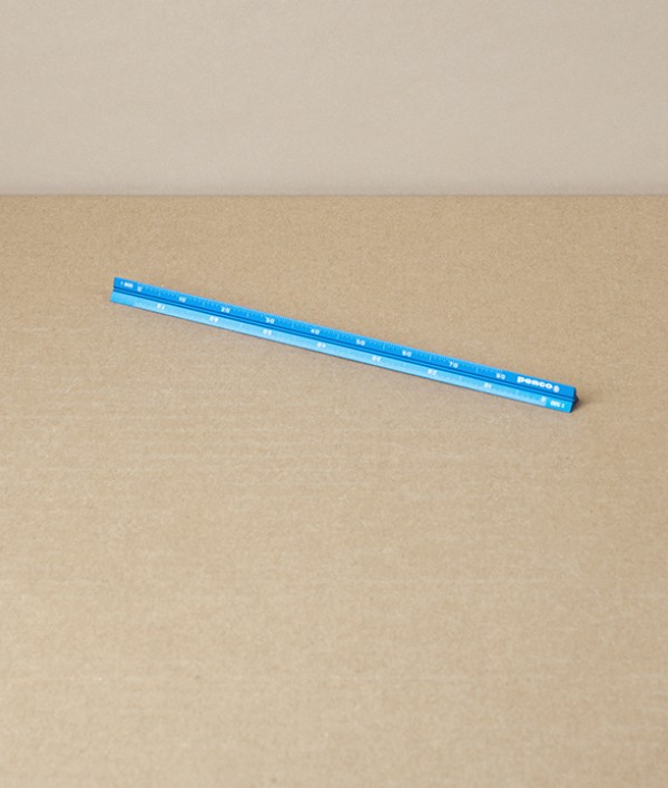 Japanese Aluminium Drafting Scale, Blue