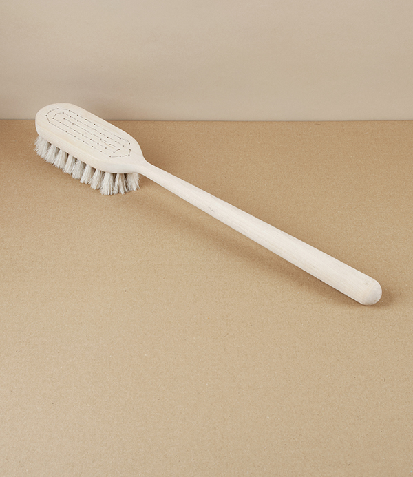 Swedish Body Brush, for Dry Use, Birch & Horse Hair