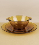 Duralex amber dinner plate, 23.5cm