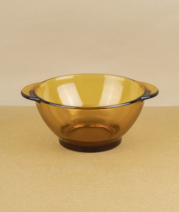 Duralex amber bowl with handles, 51cl