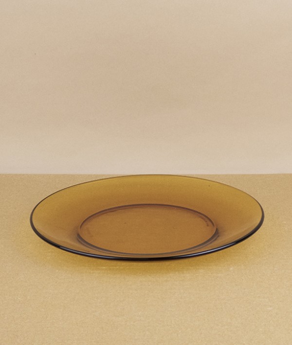 Duralex amber side plate, 19cm