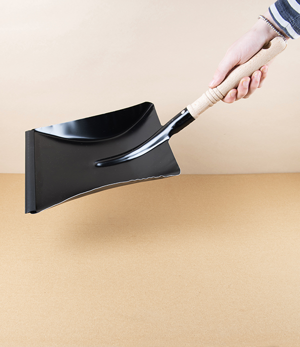 Wood Handled Dustpan or Shovel, Black