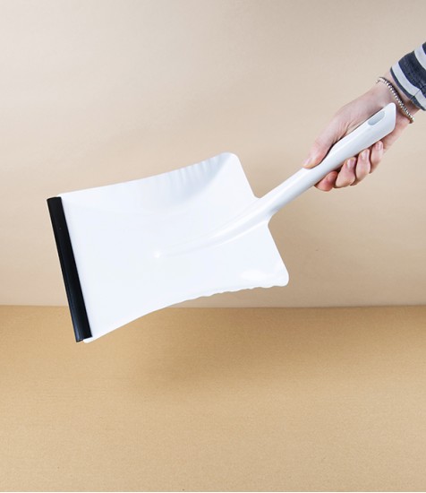 Painted Metal Dustpan or Shovel, White
