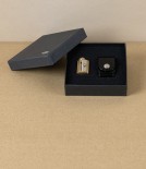 Adjustable Brass Pencil Sharpener with Leather Case, Gift Boxed
