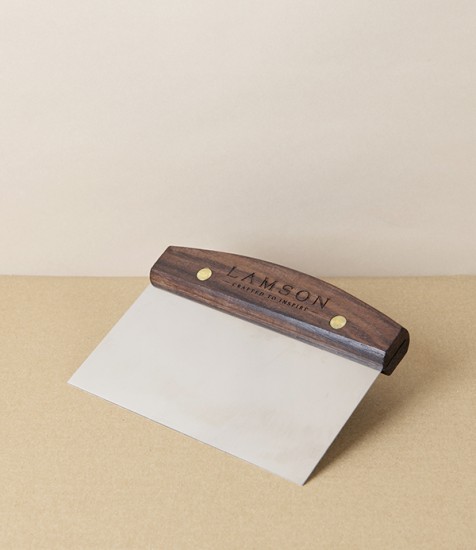 Lamson Dough Scraper with Walnut Handle, 3” by 6”