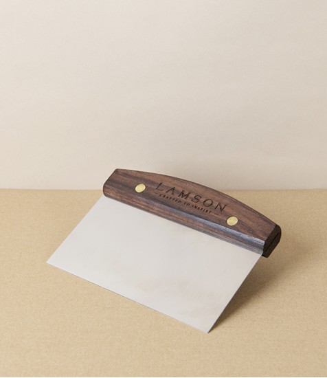 Lamson Dough Scraper with Walnut Handle, 3” by 6”