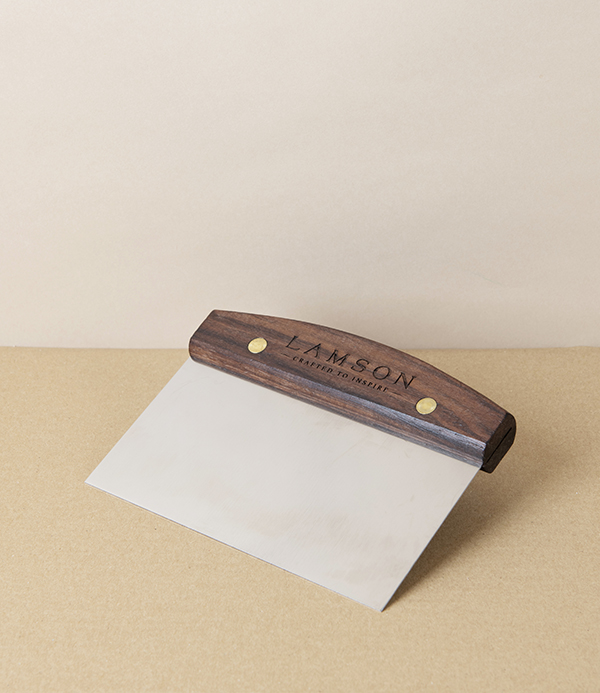 Lamson Dough Scraper with Walnut Handle, 3” by 6”