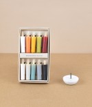 Japanese coloured candle & stand set