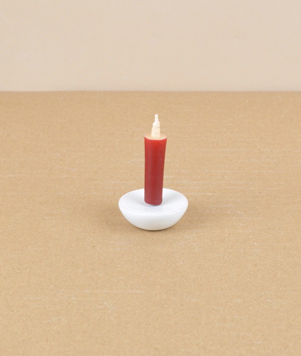 Japanese coloured candle & stand set