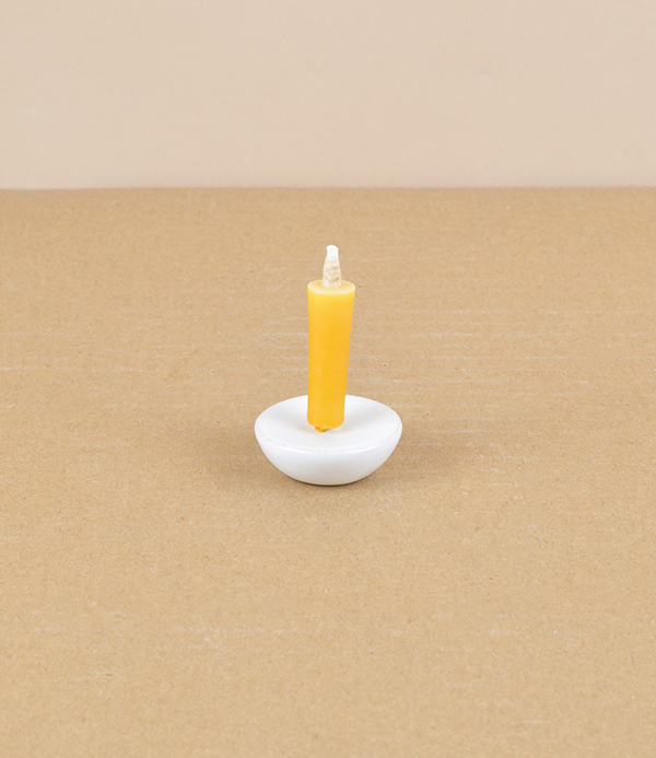 Japanese coloured candle & stand set
