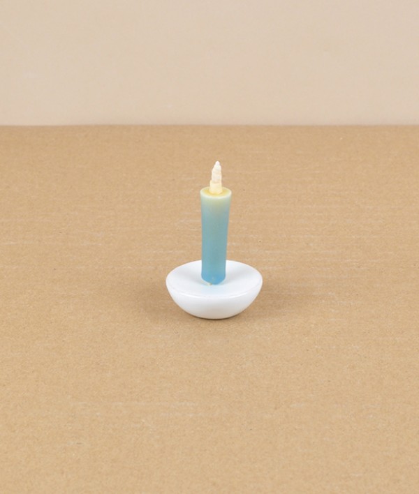 Japanese coloured candle & stand set
