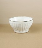 Japanese Earthenware Fluted Table Bowl