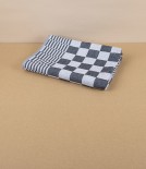 Jacquard Woven Square Kitchen Towel, 65cm, Black