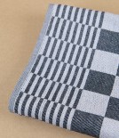 Jacquard Woven Square Kitchen Towel, 65cm, Black