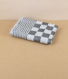 Jacquard Woven Square Kitchen Towel, 80cm, Black