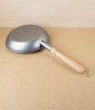 Austrian Iron Frying Pan, Wooden Handle