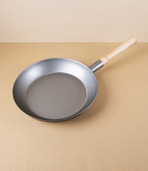 Austrian Iron Frying Pan, Wooden Handle