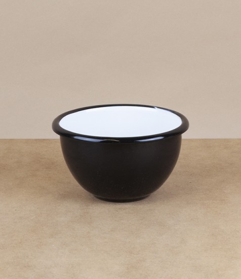 Ukrainian enamel bowl, 10cm, black