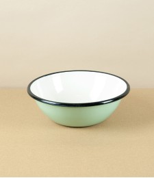 Ukrainian enamel bowl, 15cm, light green