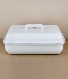 Austrian enamelled steel bread bin