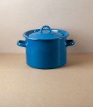Ukrainian Enamel Casserole 20cm, 3l, Blue