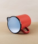 Hungarian Enamel Table Jug, Red