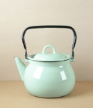 Ukrainian Enamel Kettle, 2.5 litres, Pistachio