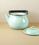 Ukrainian Enamel Kettle, 2.5 litres, Pistachio