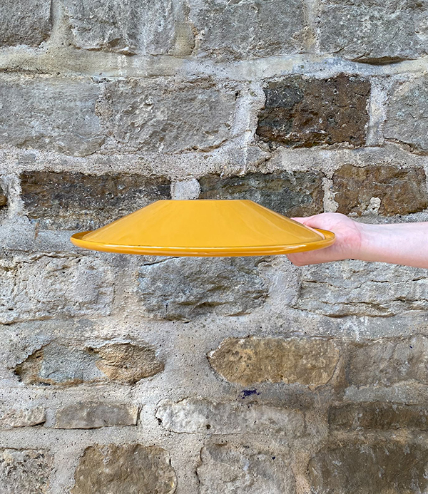 Turkish Enamel Pendant Lightshade, Yellow