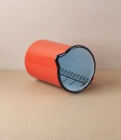 Hungarian Enamel Measuring Jug, Red