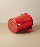 Hungarian Enamel Measuring Jug, Red