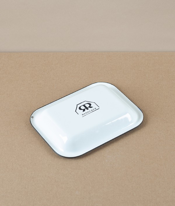 Enamel Soap Dish with Drainer Tray