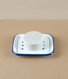 Enamel Soap Dish with Drainer Tray