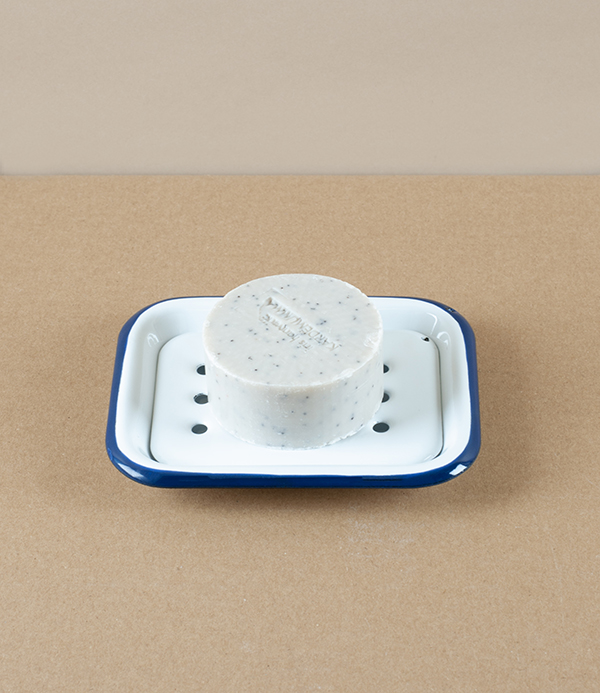 Enamel Soap Dish with Drainer Tray