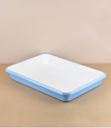 English Enamel Roasting Pan, Medium, Pale Blue