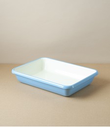 English Enamel Roasting Pan, Small, Blue