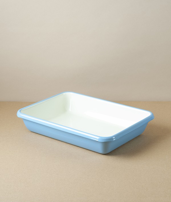 English Enamel Roasting Pan, Small, Blue