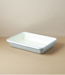 English Enamel Roasting Pan, Small, Grey