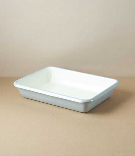 English Enamel Roasting Pan, Small, Grey
