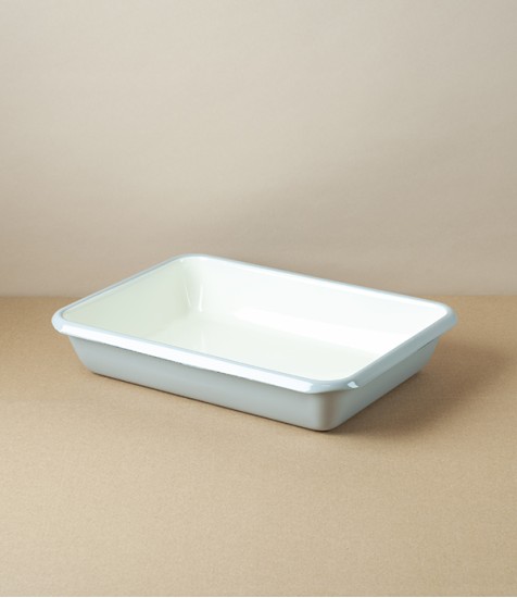 English Enamel Roasting Pan, Small, Grey