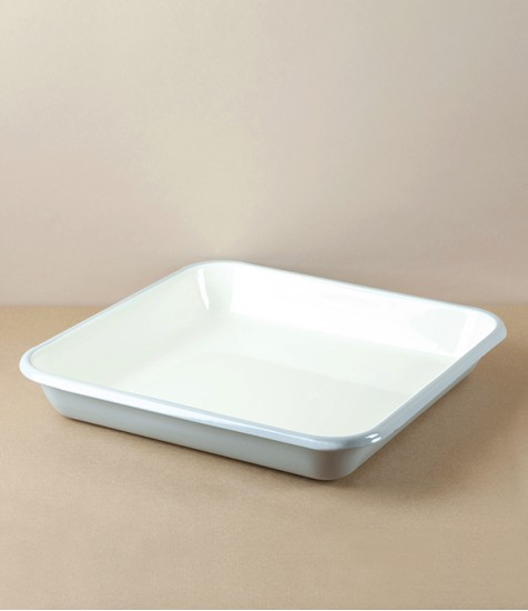 English Enamel Roasting Pan, Large, Grey