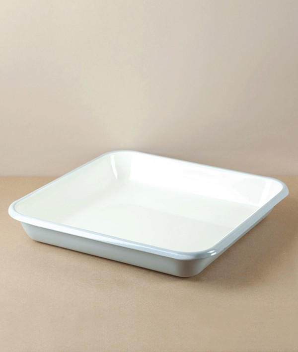 English Enamel Roasting Pan, Large, Grey