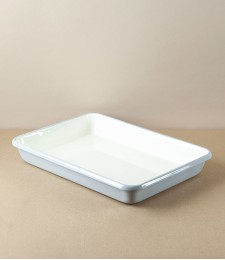 English Enamel Roasting Pan, Medium, Grey