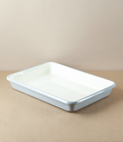 English Enamel Roasting Pan, Medium, Grey