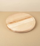Italian Round Cutting Board with Juice Groove, Beech Heartwood 