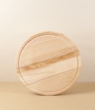 Italian Round Cutting Board with Juice Groove, Beech Heartwood 