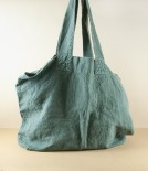 French Linen Over-Sized Woven Carry-All, Romarin