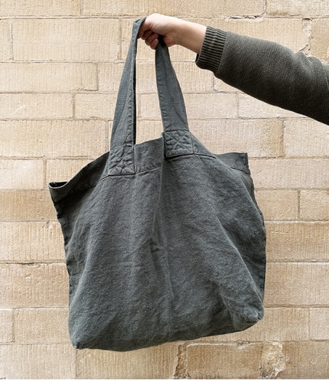 French Linen Over-Sized Woven Carry-All, Romarin
