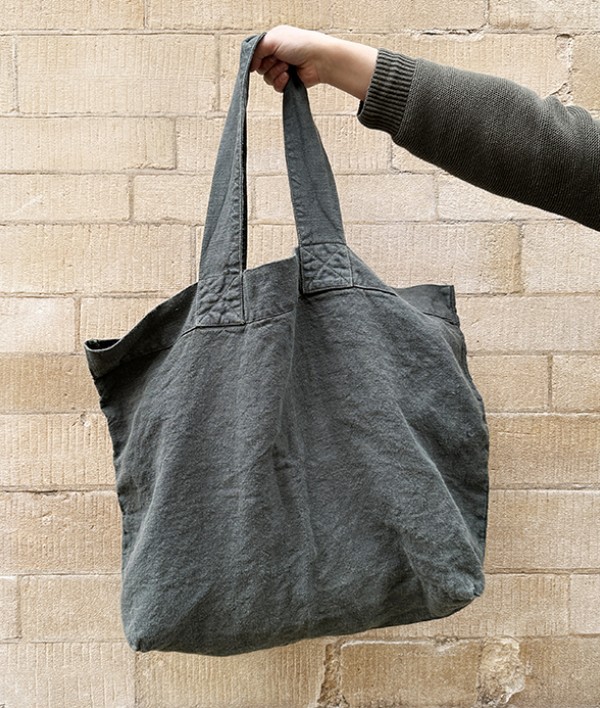 French Linen Over-Sized Woven Carry-All, Romarin